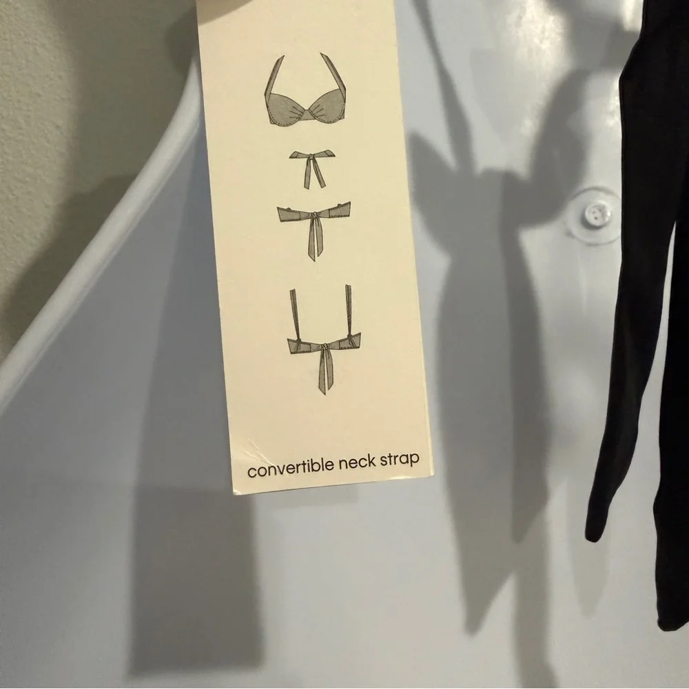 NEW Calvin Klein Black Underwire Bikini Top Convertible Straps‎ XL